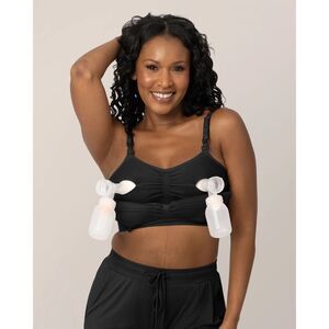 Kindred Bravely Sublime Hands-Free Pumping & Nursing Bra in Black Large